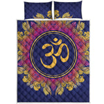 Boho Om Mandala Print Quilt Bed Set