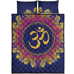 Boho Om Mandala Print Quilt Bed Set