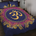Boho Om Mandala Print Quilt Bed Set