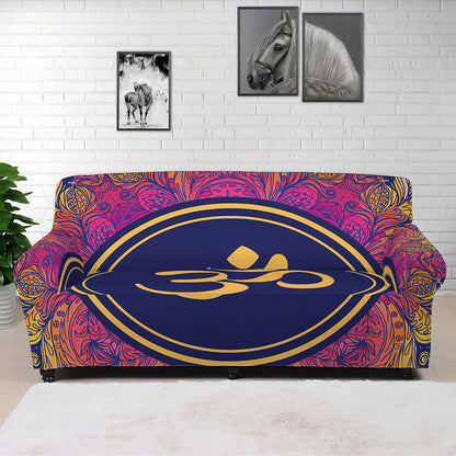 Boho Om Mandala Print Sofa Cover
