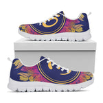Boho Om Mandala Print White Sneakers