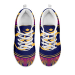 Boho Om Mandala Print White Sneakers