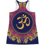 Boho Om Mandala Print Women's Racerback Tank Top