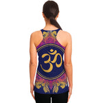Boho Om Mandala Print Women's Racerback Tank Top