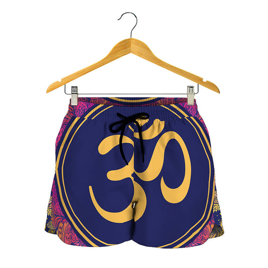 Boho Om Mandala Print Women's Shorts