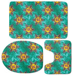 Boho Om Sign Pattern Print 3 Piece Bath Mat Set