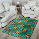 Boho Om Sign Pattern Print Area Rug