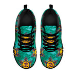 Boho Om Sign Pattern Print Black Sneakers