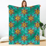 Boho Om Sign Pattern Print Blanket