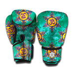 Boho Om Sign Pattern Print Boxing Gloves