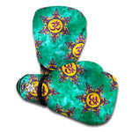 Boho Om Sign Pattern Print Boxing Gloves