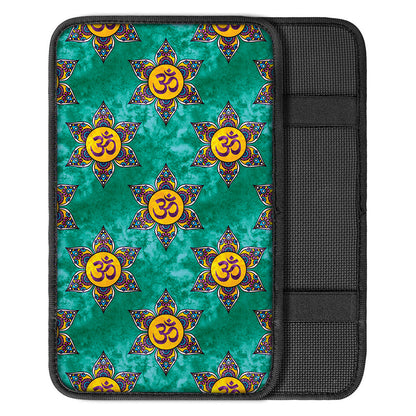 Boho Om Sign Pattern Print Car Center Console Cover
