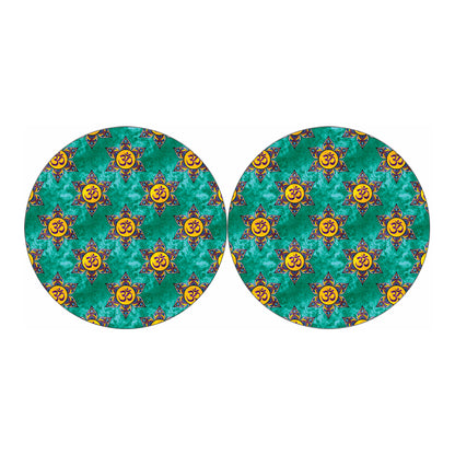 Boho Om Sign Pattern Print Car Coasters