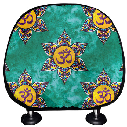 Boho Om Sign Pattern Print Car Headrest Covers