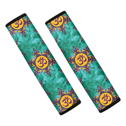 Boho Om Sign Pattern Print Car Seat Belt Covers