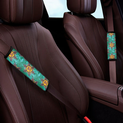 Boho Om Sign Pattern Print Car Seat Belt Covers