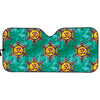 Boho Om Sign Pattern Print Car Sun Shade