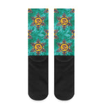 Boho Om Sign Pattern Print Crew Socks