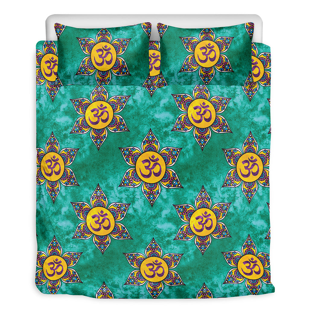 Boho Om Sign Pattern Print Duvet Cover Bedding Set