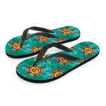 Boho Om Sign Pattern Print Flip Flops