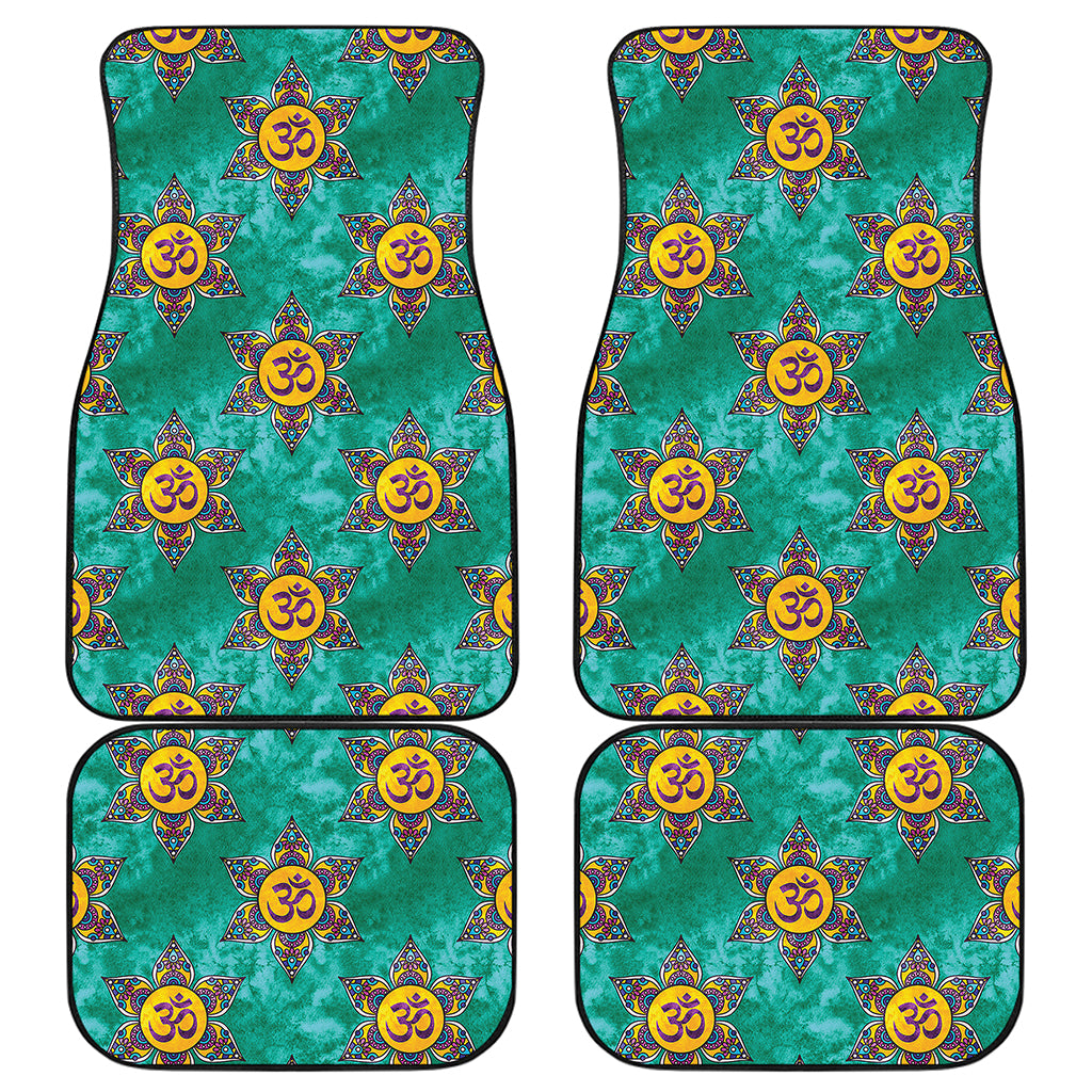 Boho Om Sign Pattern Print Front and Back Car Floor Mats