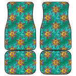 Boho Om Sign Pattern Print Front and Back Car Floor Mats