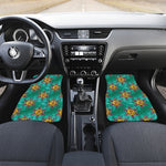 Boho Om Sign Pattern Print Front and Back Car Floor Mats