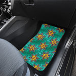 Boho Om Sign Pattern Print Front Car Floor Mats