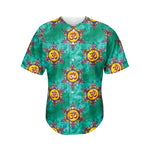 Boho Om Sign Pattern Print Men's Baseball Jersey