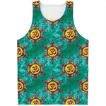 Boho Om Sign Pattern Print Men's Tank Top