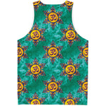 Boho Om Sign Pattern Print Men's Tank Top