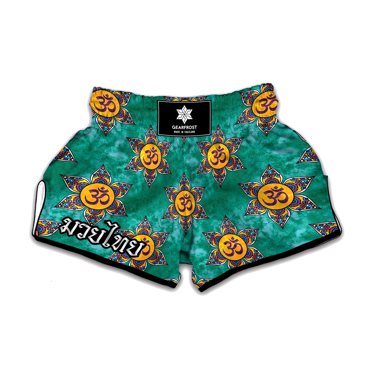 Boho Om Sign Pattern Print Muay Thai Boxing Shorts