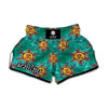 Boho Om Sign Pattern Print Muay Thai Boxing Shorts