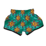 Boho Om Sign Pattern Print Muay Thai Boxing Shorts