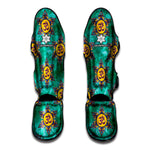 Boho Om Sign Pattern Print Muay Thai Shin Guard