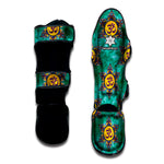 Boho Om Sign Pattern Print Muay Thai Shin Guard