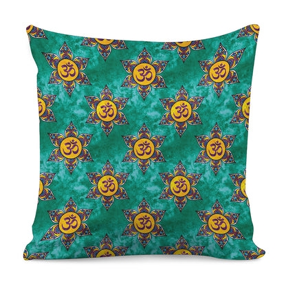 Boho Om Sign Pattern Print Pillow Cover