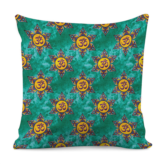 Boho Om Sign Pattern Print Pillow Cover