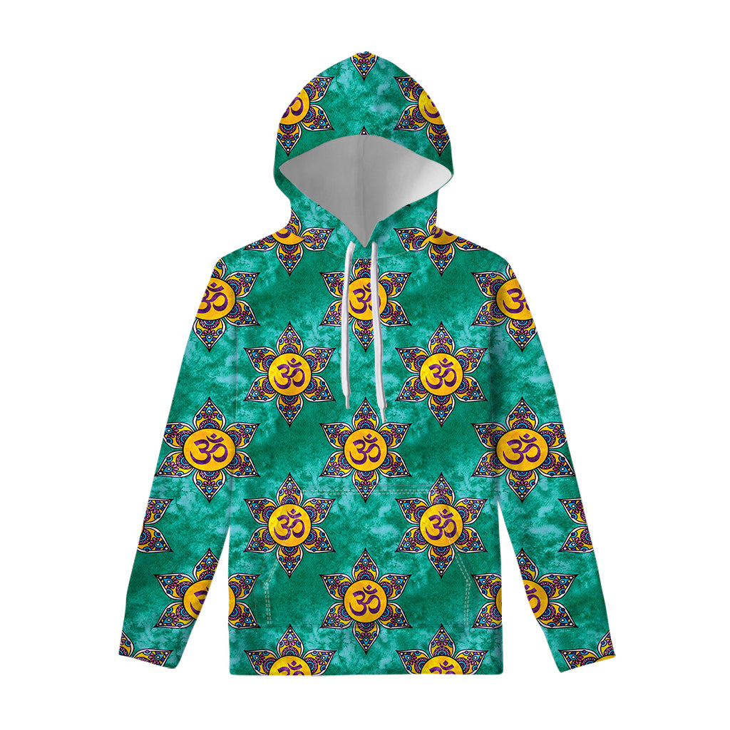 Boho Om Sign Pattern Print Pullover Hoodie