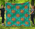 Boho Om Sign Pattern Print Quilt