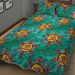 Boho Om Sign Pattern Print Quilt Bed Set
