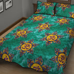 Boho Om Sign Pattern Print Quilt Bed Set