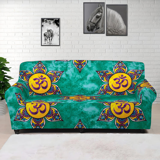 Boho Om Sign Pattern Print Sofa Cover
