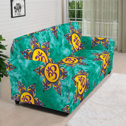 Boho Om Sign Pattern Print Sofa Cover