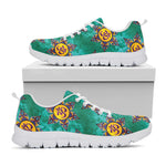 Boho Om Sign Pattern Print White Sneakers