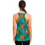 Boho Om Sign Pattern Print Women's Racerback Tank Top