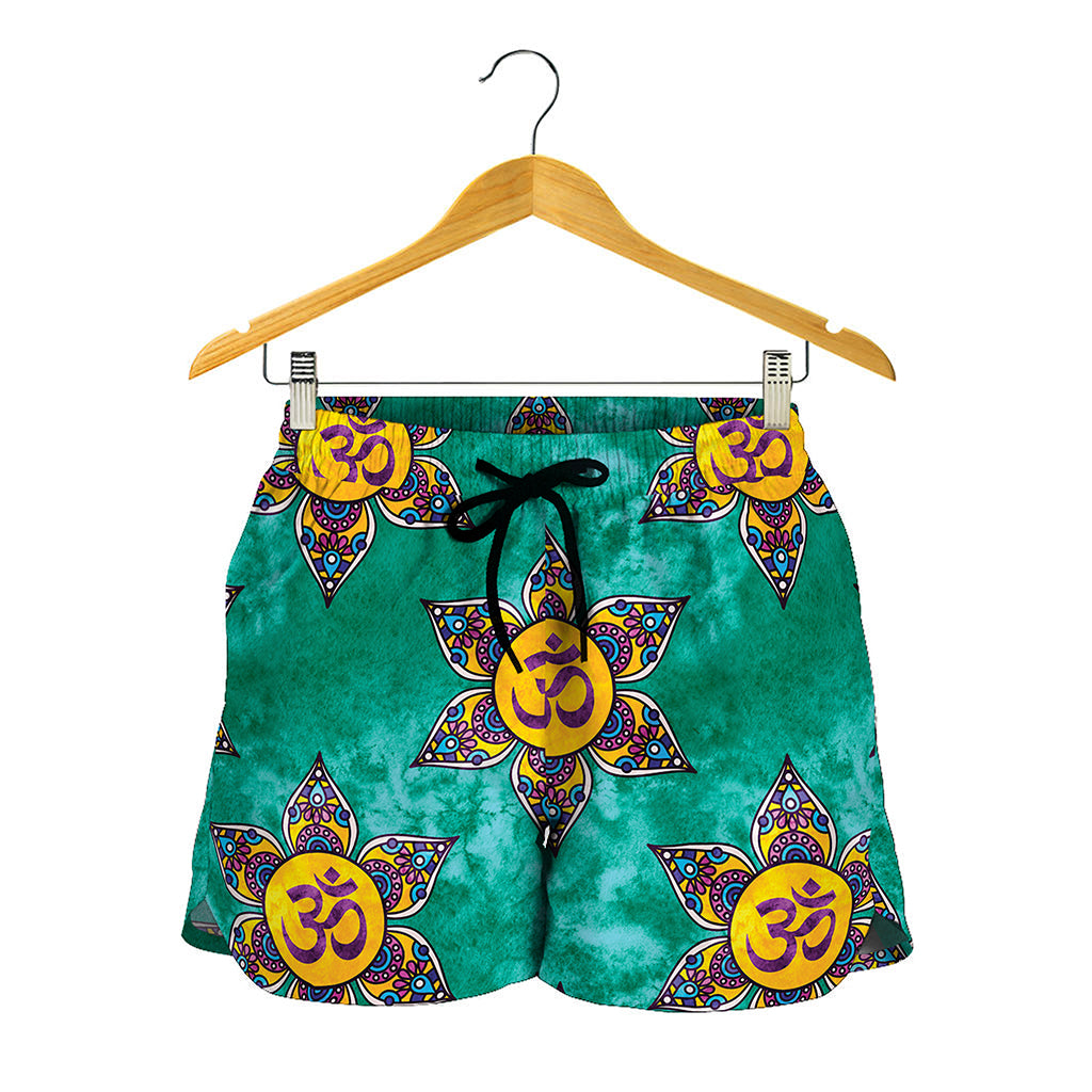 Boho Om Sign Pattern Print Women's Shorts