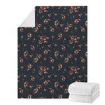 Boho Paisley Flower Pattern Print Blanket