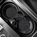 Boho Paisley Flower Pattern Print Car Coasters
