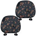 Boho Paisley Flower Pattern Print Car Headrest Covers